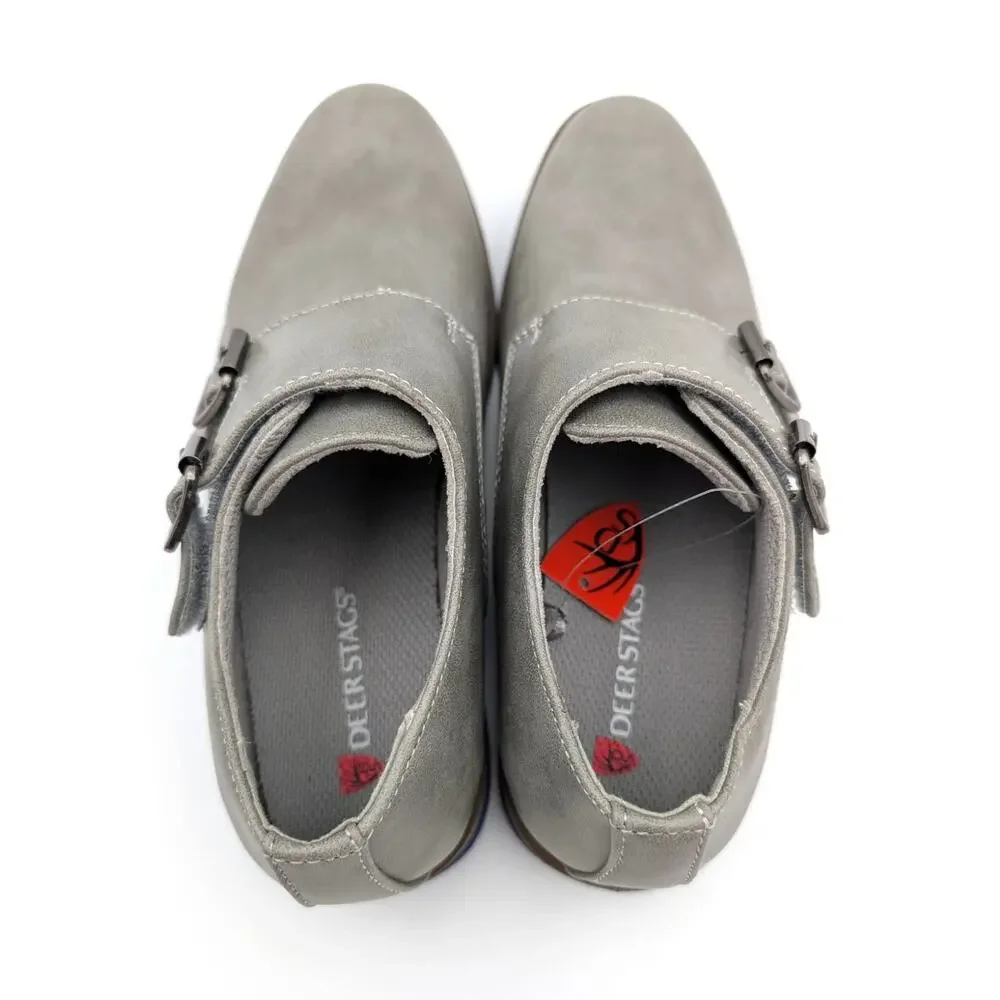 Deer Stags Harry Monk-Strap Loafer Shoes Boy's Gray/Blue Size US2M